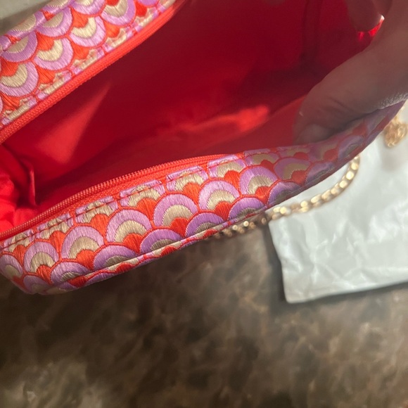 Bvlgari Pink Patterned Cosmetic Bag W/ Crossbody - Picture 5 of 6